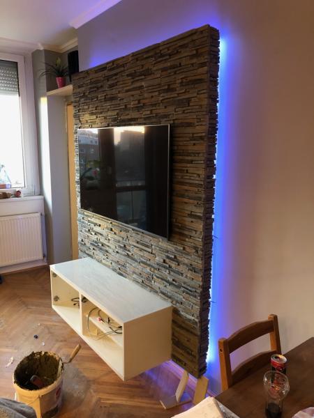 Vinyl padló lerakás, TV fal építés (Kőbánya)